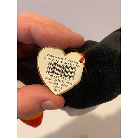 Ty 1997 The Beanie Baby Puffer the Puffin PVC Fill Stuffed Toy - Picture 8 of 8